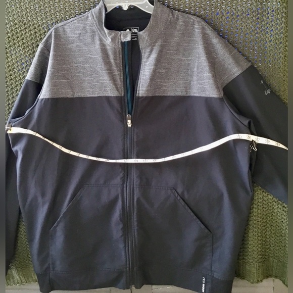 Adidas Golf Men’s Lightweight Full Zip Jacket Black/Gray w/Legends Logo; Size XL - Picture 9 of 10